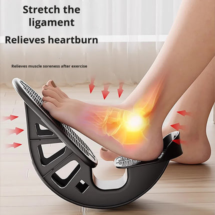 2 PCS Dual Foot Rocker with Connecting Bar - Calf & Ankle Stretcher System for Plantar Fasciitis Relief - Linked Incline Board with Stabiliser Axis - Heavy Duty Black