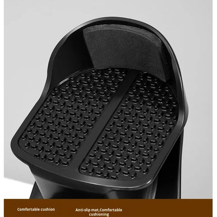 2 PCS Dual Foot Rocker with Connecting Bar - Calf & Ankle Stretcher System for Plantar Fasciitis Relief - Linked Incline Board with Stabiliser Axis - Heavy Duty Black