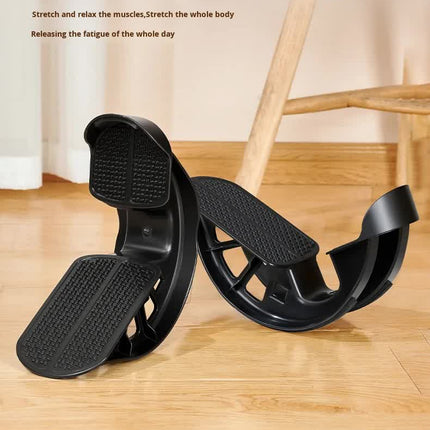 2 PCS Dual Foot Rocker with Connecting Bar - Calf & Ankle Stretcher System for Plantar Fasciitis Relief - Linked Incline Board with Stabiliser Axis - Heavy Duty Pink