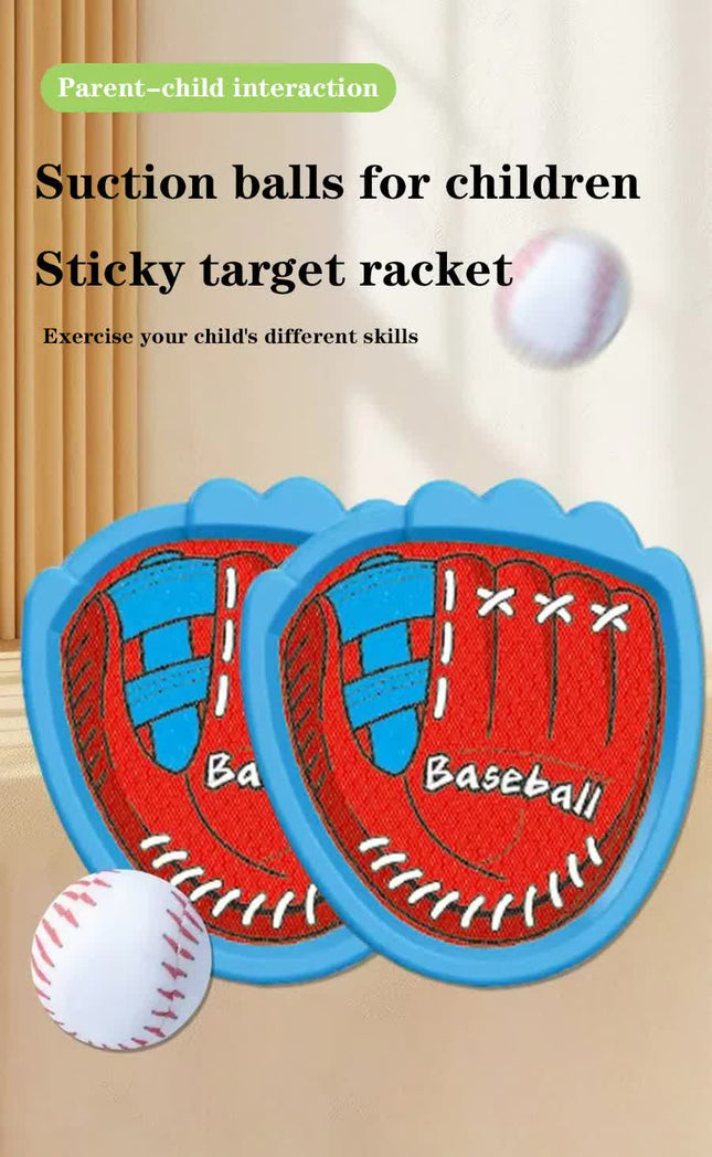 LED Light Up Toss and Catch Game Set - 2 Glowing Pink Paddles & 3 Sticky Rugby - Fun Outdoor Beach & Camping Toy for Kids & Adults - Includes Mesh Storage Bag