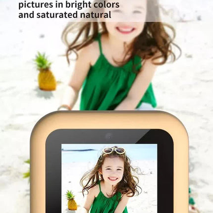 Kids Instant Print Camera with 32GB SD Card & 3 Paper Rolls - Retro Thermal Digital Camera & Video Recorder - 1080P Dual Lens Selfie Toy Gift - Pink