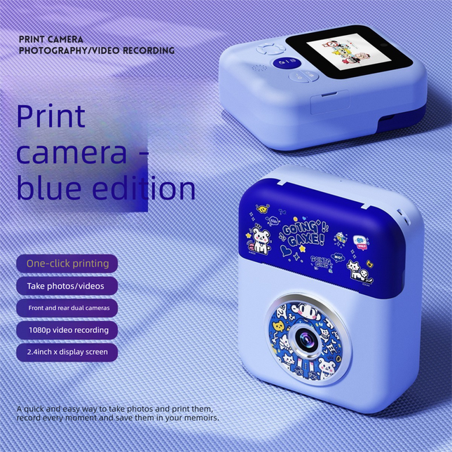 Kids Instant Print Camera with 32GB SD Card & 3 Paper Rolls