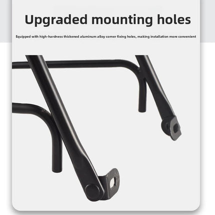 Aluminium Alloy Bicycle Front Rack Carrier Heavy Duty Fork Mount Cargo Shelf for MTB Mountain Bike Disc and V-Brake Touring Black
