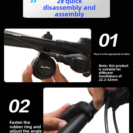 130dB Electric Bike Horn with Anti-Theft Alarm Electronic Bicycle Bell USB Rechargeable Waterproof Adjustable Volume Vibration Sensor for MTB Road Scooter Black