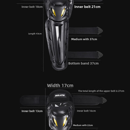 SULAITE Motorcycle Elbow Pads Motocross Arm Guards Hard Shell Protective Gear Quick Release Adjustable Strap for Dirt Bike Racing Black