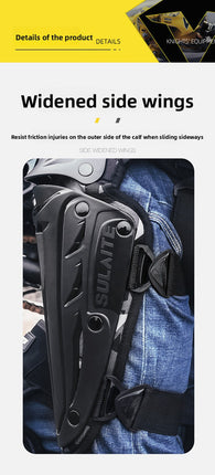 SULAITE Motorcycle Elbow Pads Motocross Arm Guards Hard Shell Protective Gear Quick Release Adjustable Strap for Dirt Bike Racing Black