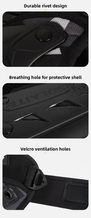 SULAITE CE Level 1 Certified Motorcycle Knee Pads Long Shin Guards Silver Hard Shell Armour Quick Release Adjustable for Motocross Dirt Bike