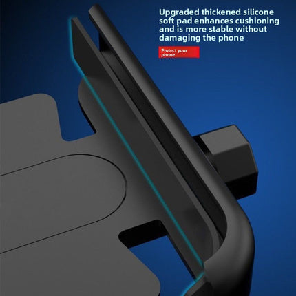 Universal Aluminium Motorcycle Phone Holder Handlebar Mount 360 Rotation Anti-Shake CNC Metal for Bike Scooter 4-7 Inch Phones Black