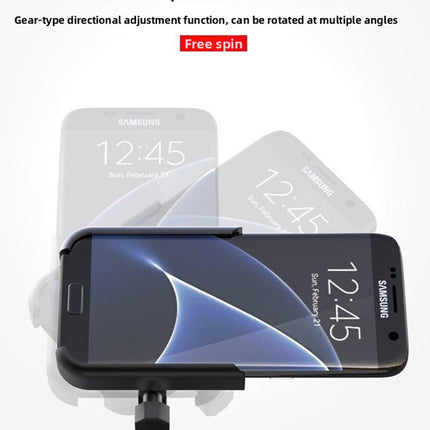 Universal Aluminium Motorcycle Phone Holder Handlebar Mount 360 Rotation Anti-Shake CNC Metal for Bike Scooter 4-7 Inch Phones Black