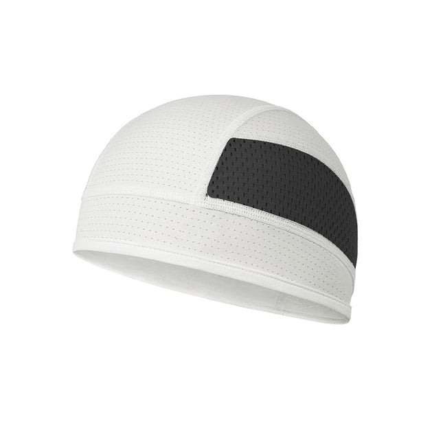 Cooling Mesh Skull Cap Helmet Liner Sweat Wicking Quick Dry Beanie White for Cycling Motorbike Running Hard