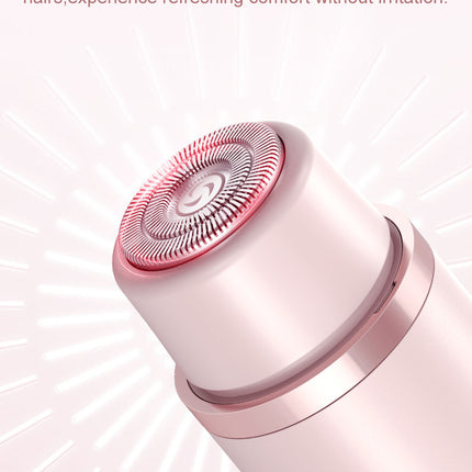 2-in-1 Electric Lady Shaver & Bikini Trimmer Dual Head Waterproof Wet & Dry Body Hair Remover Cordless Razor for Face Legs Underarms Purple