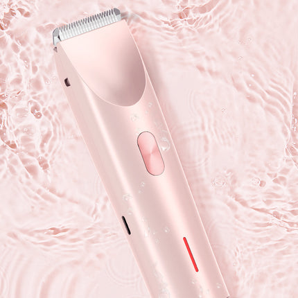 2-in-1 Electric Lady Shaver & Bikini Trimmer Dual Head Waterproof Wet & Dry Body Hair Remover Cordless Razor for Face Legs Underarms Purple