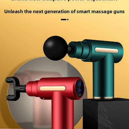 Mini Massage Gun Deep Tissue Percussion Muscle Massager Portable Handheld Quiet 6 Speeds 4 Heads Type-C Charging Electric Body Relaxer Tool Black