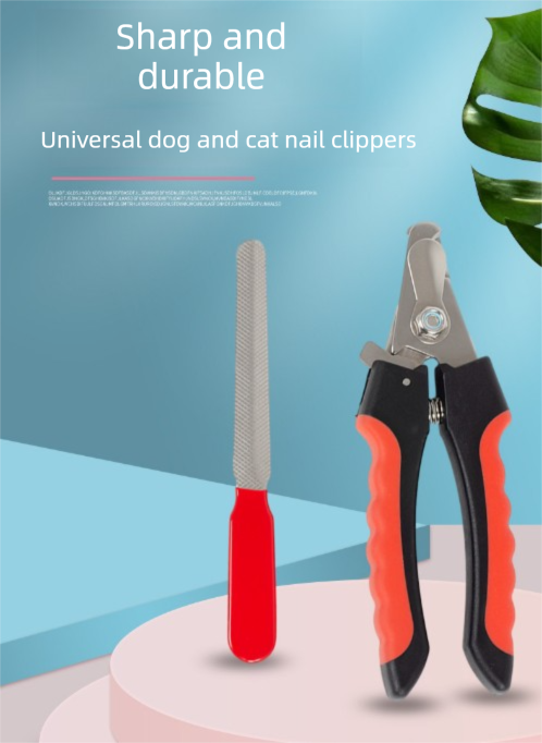 Pet Nail Clippers & File Set for Small Dogs Cats Stainless Steel Claw Trimmer with Safety Guard Non-Slip – product detail