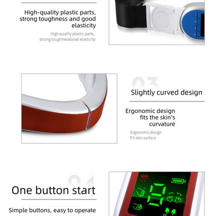 Electric EMS V-Face Shaping Massager Microcurrent Facial Lifting Device Double Chin Reducer with Remote Control & Heating Red
