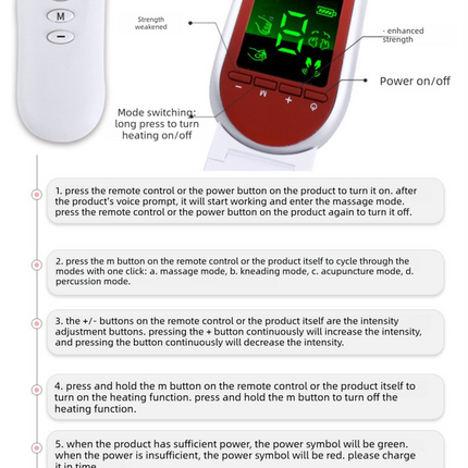 Electric EMS V-Face Shaping Massager Microcurrent Facial Lifting Device Double Chin Reducer with Remote Control & Heating Red