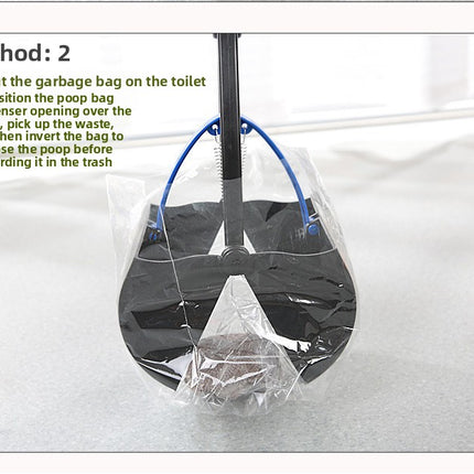 Super Long 80cm Foldable Pet Pooper Scooper Heavy Duty Dog Waste Picker No Bending Jaw Clamp with – shape and profile