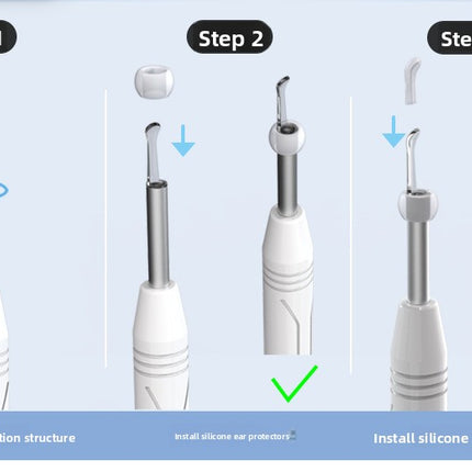 Smart Visual Ear Wax Removal Tool with HD Camera WiFi Wireless Otoscope Ear Cleaner 3.5mm Ultra Slim Lens for iPhone Android Green