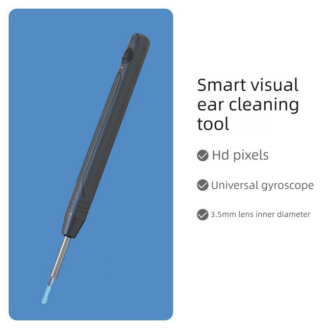 Smart Visual Ear Wax Removal Tool with HD Camera WiFi Wireless Otoscope Ear Cleaner 3.5mm Ultra Slim Lens