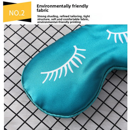 3 PCS Silky Satin Sleep Mask Set Cute Eyelash Design Soft Light Blocking Eye Cover with Adjustable Strap – design and finish