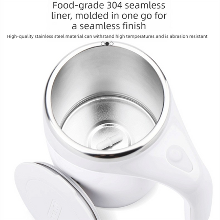 Rechargeable Automatic Self Stirring Mug USB Magnetic Mixing Cup 304 Stainless Steel Electric Coffee Tumbler for Travel Office Coffee