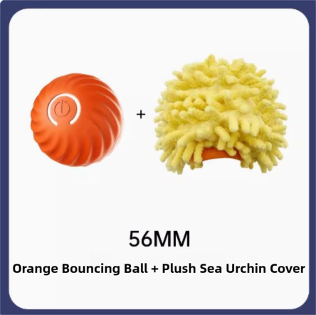 Orange Interactive Gravity Bouncing Dog Toy Ball(56MM)