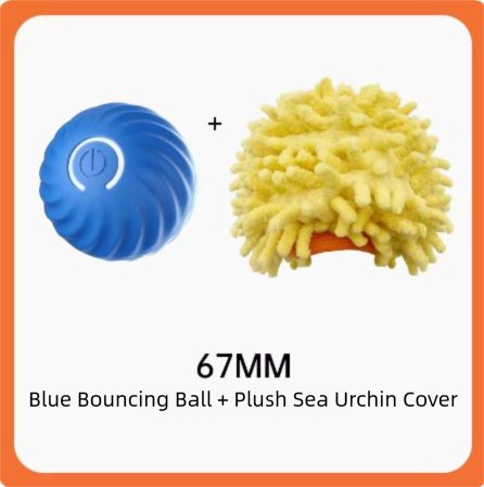 Blue Interactive Gravity Bouncing Dog Toy Ball(67MM)