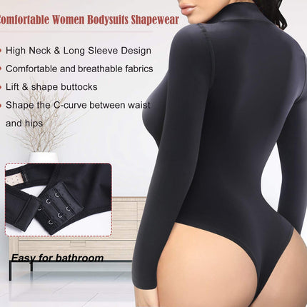 Size S Black Women's Sexy T-Back Bodysuit Thong Leotard - Milk Silk Round Neck Slim Fit Jumpsuit Base Layer