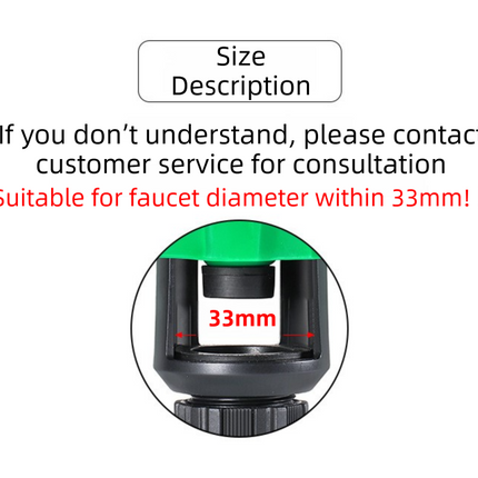 2-Pack Green Universal Quick Connector for Taps Up To 3.3CM WIth Leak-Proof Design - Kitchen & Bathroom Mixer Tap to Garden Hose Adapter