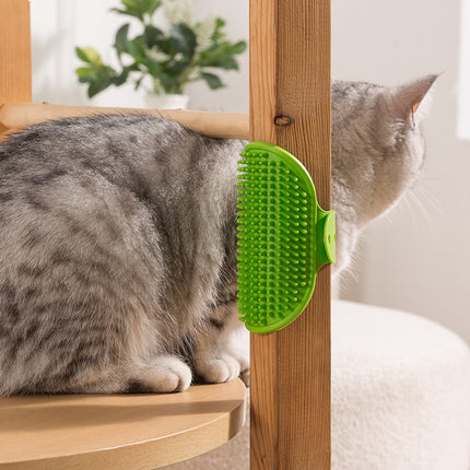 3-Pack Yellow Multi-Functional Adjustable Silicone TPR Pet Grooming Massage Brush - for De-Shedding, and Furniture Scratching