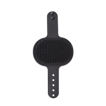 3-Pack Black Multi-Functional Adjustable Silicone TPR Pet Grooming Massage Brush - for De-Shedding, and Furniture Scratching
