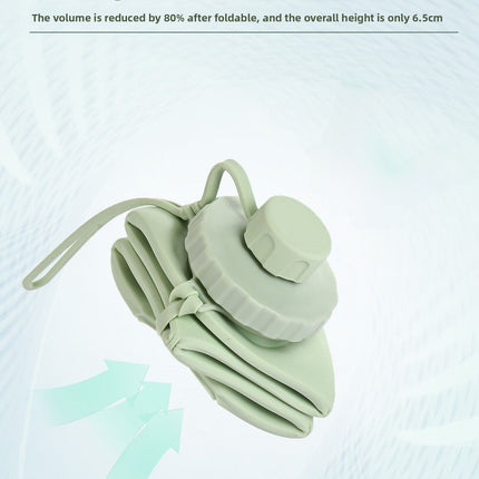 Blue Portable Food Grade Silicone Collapsible Sports Water Bottle 600ML - Folding down 80% , Low High Temperature Resistant