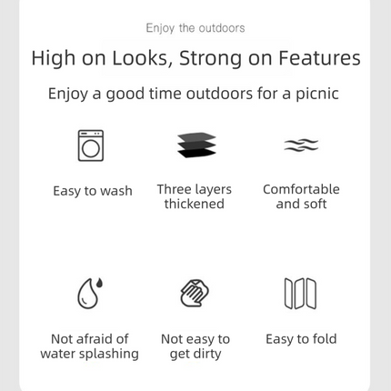 Green Circle Foldable Waterproof & Moisture-Proof Picnic Blanket 150x100CM - 600D Three-Layer Composite Oxford Extra Large Mat for Beach & Camping
