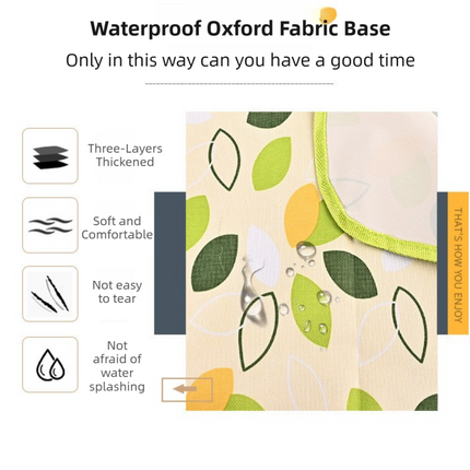 Green Circle Foldable Waterproof & Moisture-Proof Picnic Blanket 150x100CM - 600D Three-Layer Composite Oxford Extra Large Mat for Beach & Camping