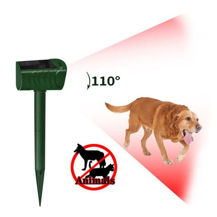 Model 704 Solar Powered Animal Repeller - High-Performance Ultrasonic & Optical Deterrent for Yard Protection