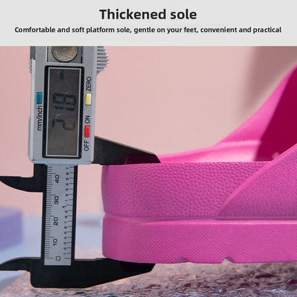 #36 Pink Thick Sole Buckle Slide Sandals(Fits Foot L 23 CM) - EVA Comfortable & Non-Slip Birkenstock Style Sandals for Casual Wear
