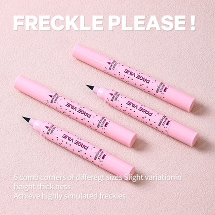 2-Pack #02 Medium 2-in-1 Double-Headed Freckle Pen & Eyeliner - Natural & Long-Lasting, Easy Coloring for Sun-Kissed Look