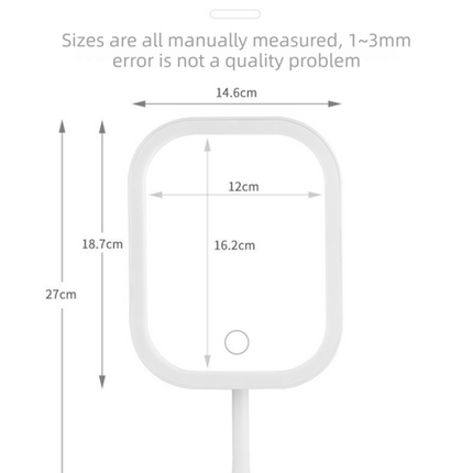 Portable LED Makeup Mirror with Integrated Fill Light & Storage Chassis - 360°Rotatable High-Definition Stylish Tabletop Vanity Mirror(Pink)