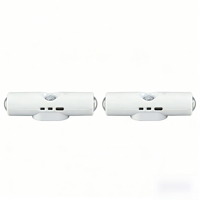 2-PCS Smart Motion Sensor Atmosphere Night Light(RGB Color) - USB Rechargeable Projection Wall Lamp, High-End Minimalist Design for Home Decor