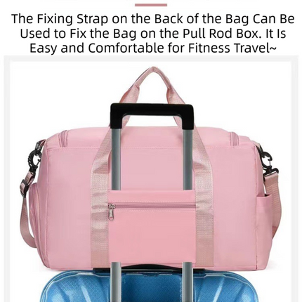 Purple Lightweight & Waterproof Sports Gym Bag with Separate Shoe Compartment, Adjustable Strap and Multiple Pockets - Large-Capacity Travel Duffel for Workout, Business & Getaways