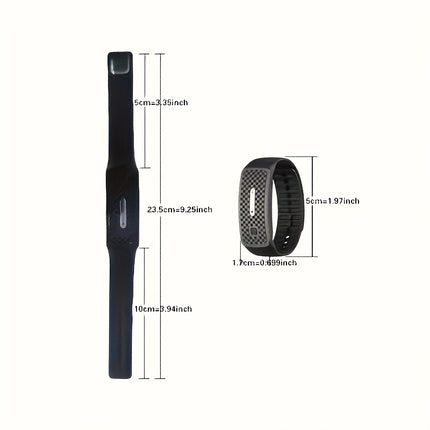 2-Pack Pink Portable Ultrasonic Mosquito Repellent Bracelet - Watch Style Insect Repeller, Pure Physical Protection USB Rechargeable
