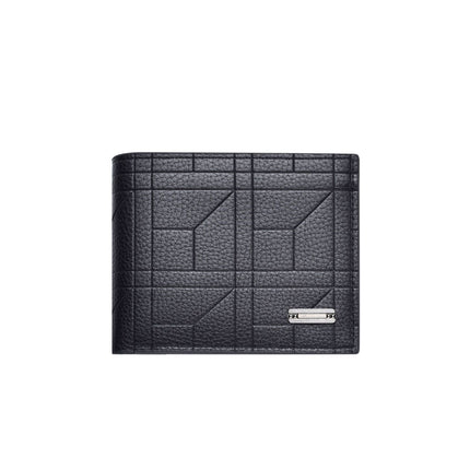 Black Men's Ultra-Thin PU Leather Wallet - Compact & Stylish Bi-fold Purse with Multiple Card Slots