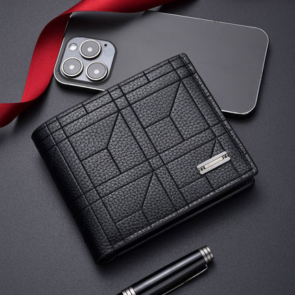 2-Pack Light Brown Men's Ultra-Thin PU Leather Wallet - Compact & Stylish Bi-fold Purse with Multiple Card Slots