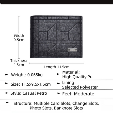 2-Pack Light Brown Men's Ultra-Thin PU Leather Wallet - Compact & Stylish Bi-fold Purse with Multiple Card Slots