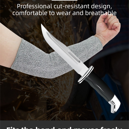 One-Pair 5 Level Cut-Resistant Arm Protection Sleeves(30CM) - Anti-Slash & Anti-Puncture Heavy Duty Safety Guard for Butchering & Construction