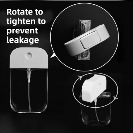 3-Pack Ultra-Slim 50ml Card-Style Travel Spray Bottle with Black Silicone Sleeve - Portable ABS/PETG Refillable Hydration Sprayer