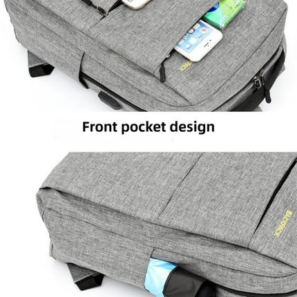 Grey 3-PCS Multi-Functional & Lightweight Backpacks Set for Students - Large Capacity Durable Travel Daypack with USB Charging Port, Fit in 14-Inch Laptop Bag