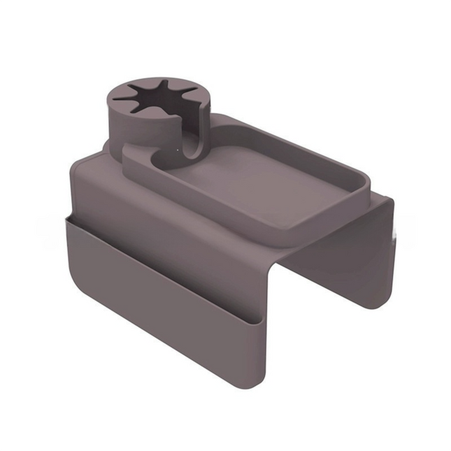 Brown Waterproof Silicone Couch Armrest Cup Holder Tray