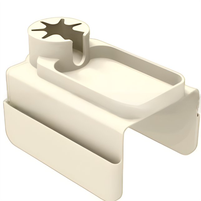 Beige Waterproof Silicone Couch Armrest Cup Holder Tray