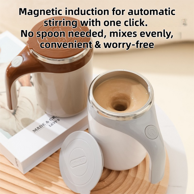 380ML White Magnetic Self-Stirring Coffee Mug – product detail